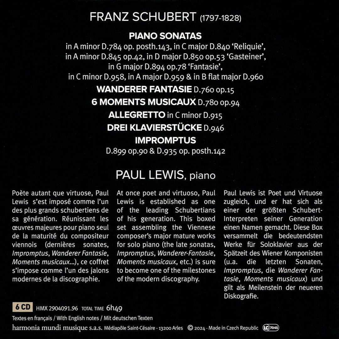 Paul Lewis plays Schubert cover art