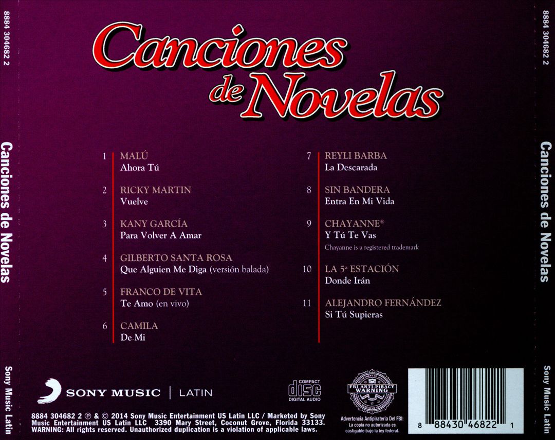 Canciones de Novelas cover art