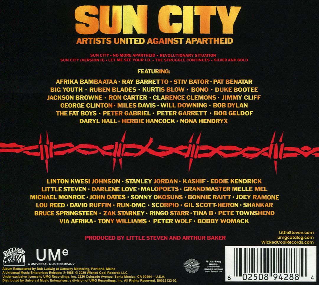 Sun City: Artists United Against Apartheid cover art