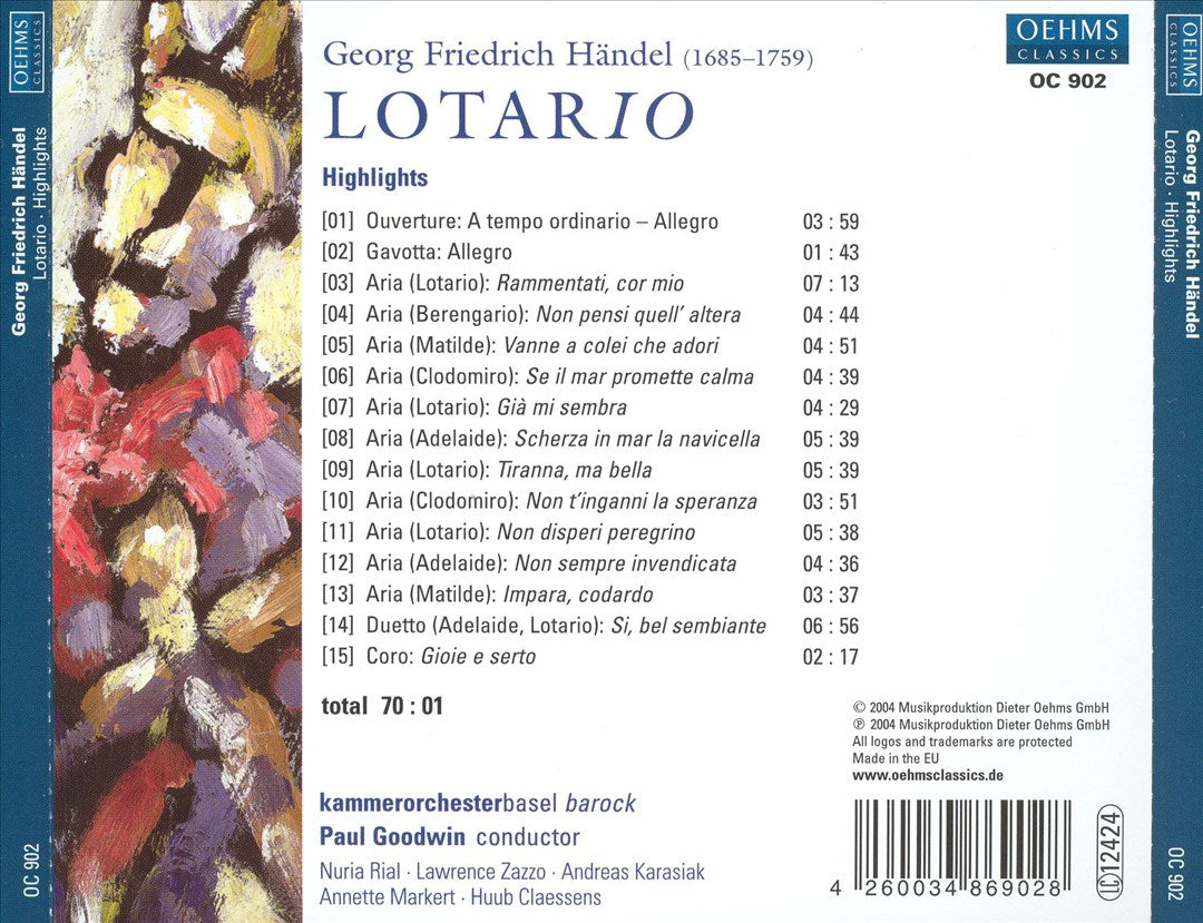 Handel: Lotario (Highlights) cover art