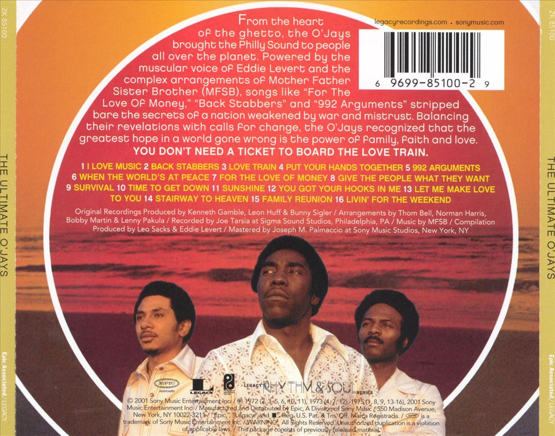 Ultimate O'Jays cover art