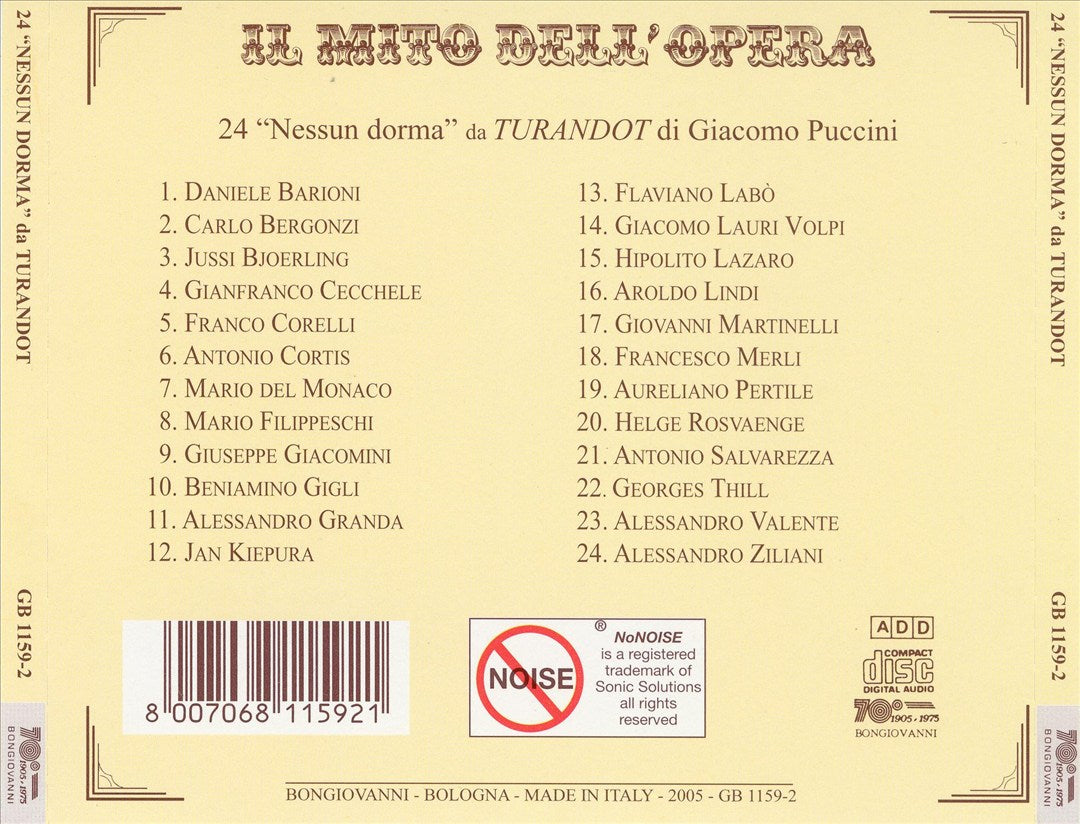 24 Nessun Dorma da Turandot di G. Puccini cover art