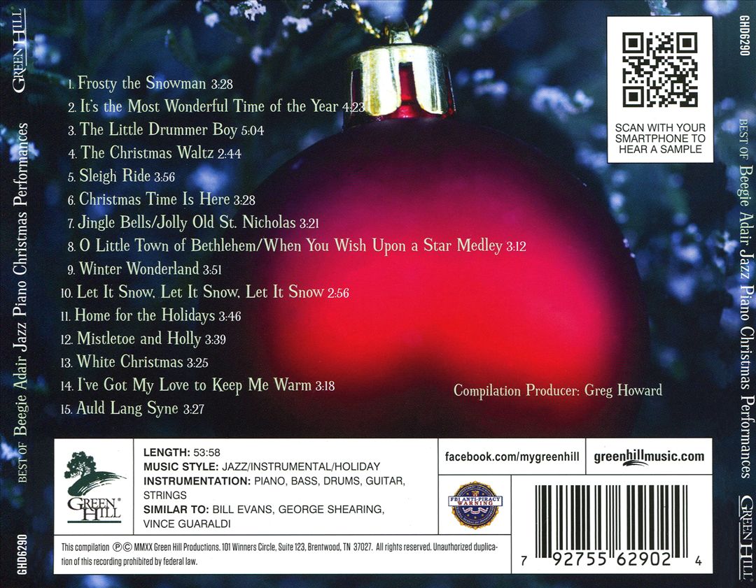 Best of Beegie Adair: Jazz Piano Christmas Performances cover art