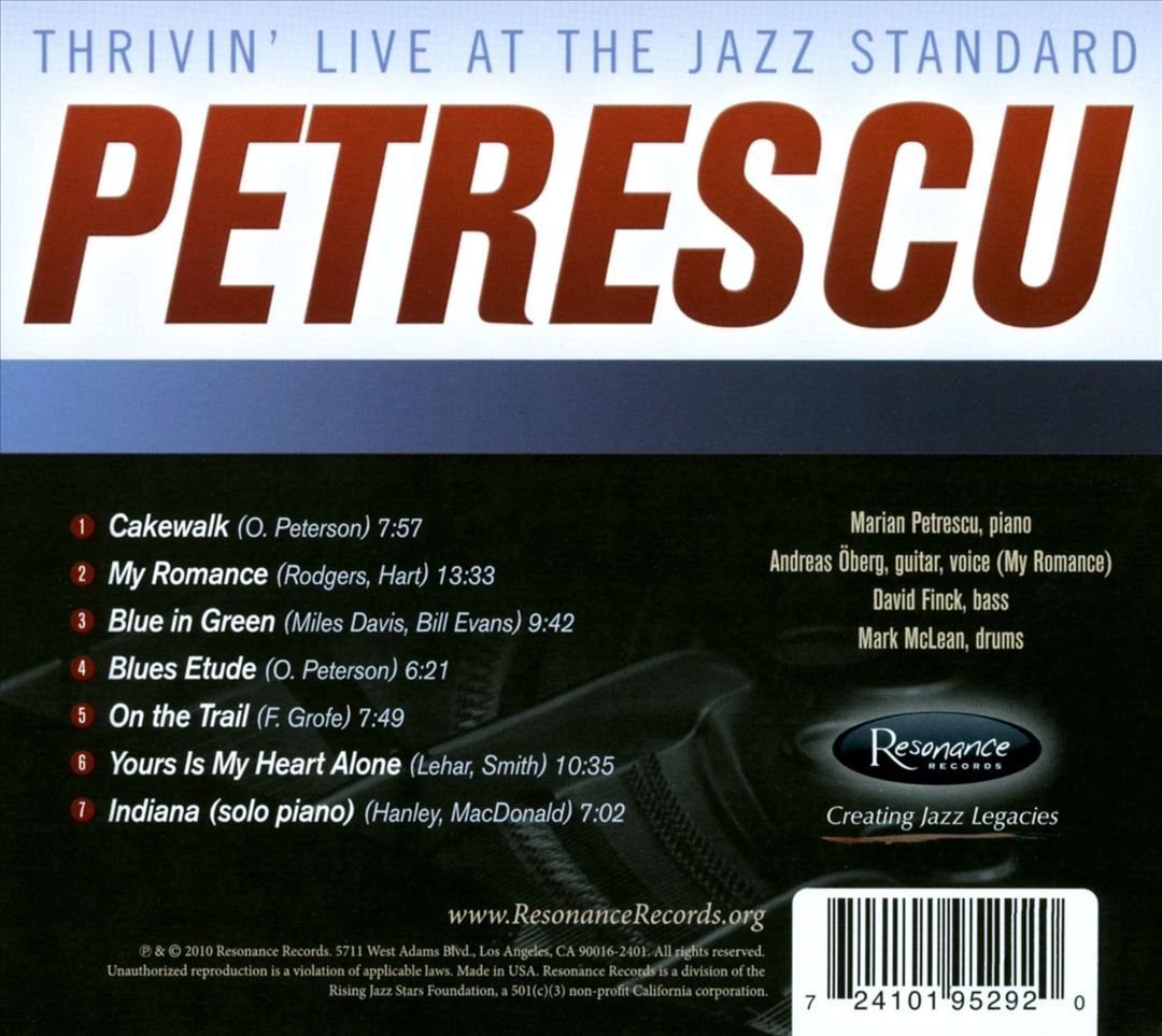 Thrivin': Live at Jazz Standard cover art