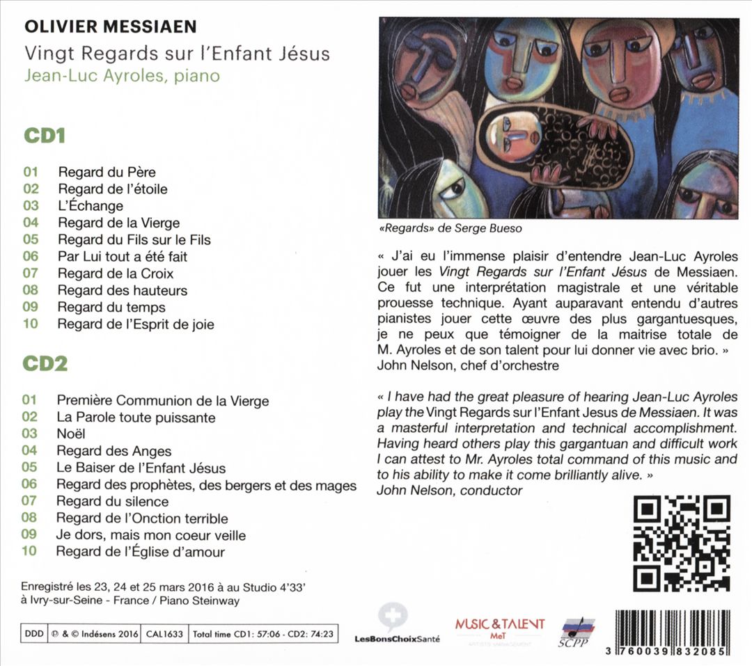 Olivier Messiaen: Vingt Regards sur l'Enfant Jésus cover art
