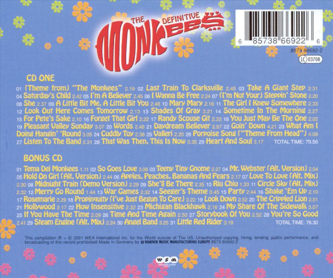 Definitive Monkees (+Bonus CD) cover art