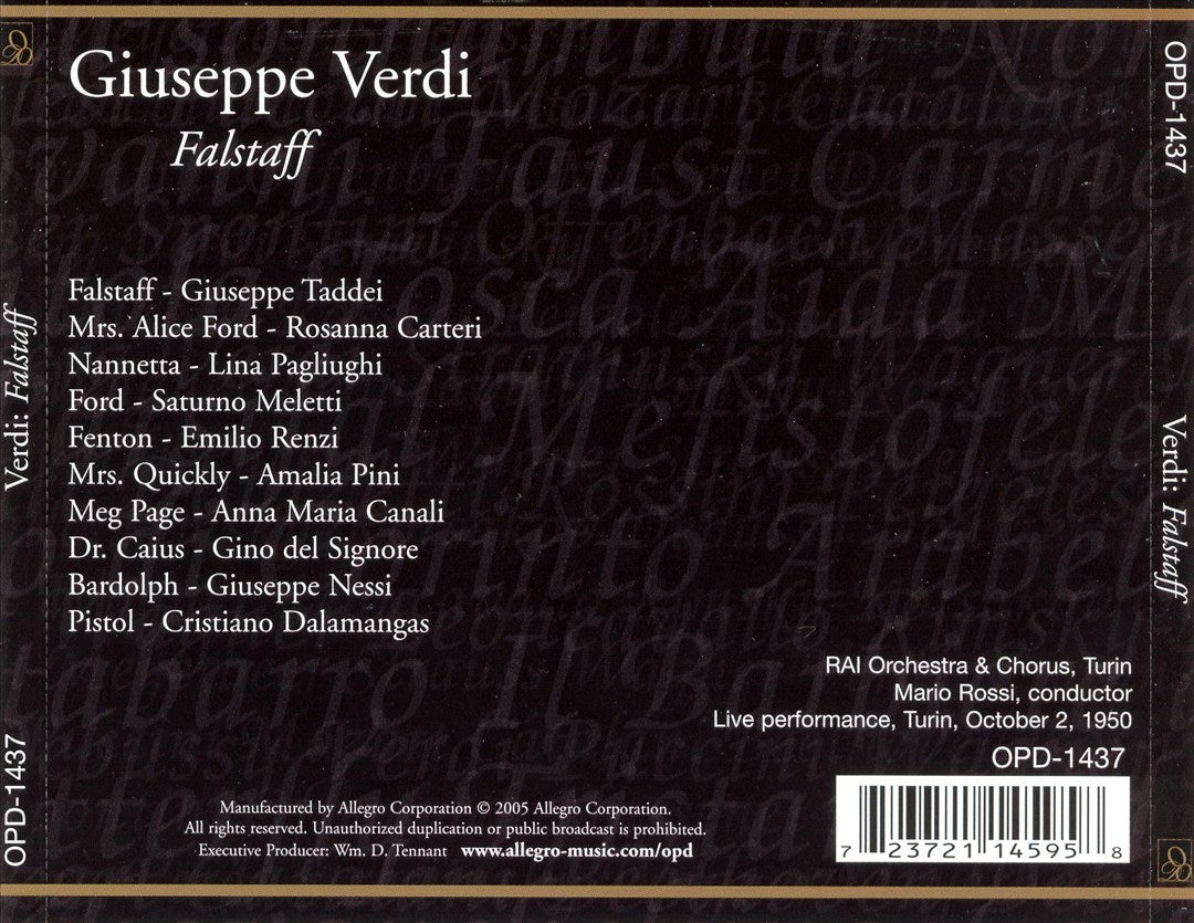 Verdi: Falstaff cover art