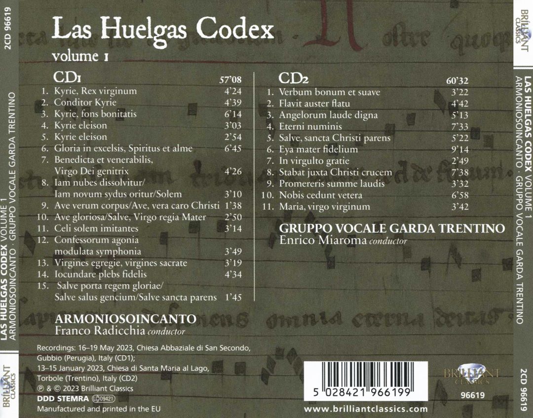Huelgas Codex, Vol. 1 cover art