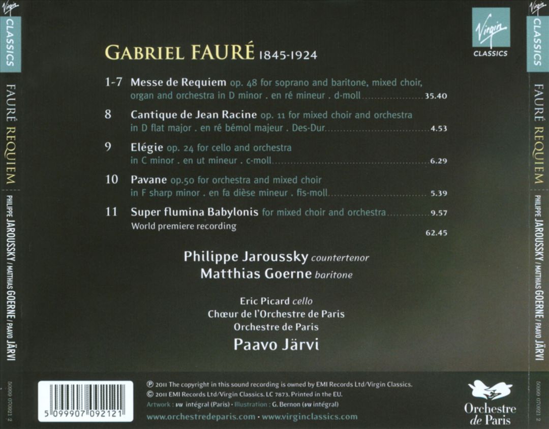 Fauré: Requiem cover art