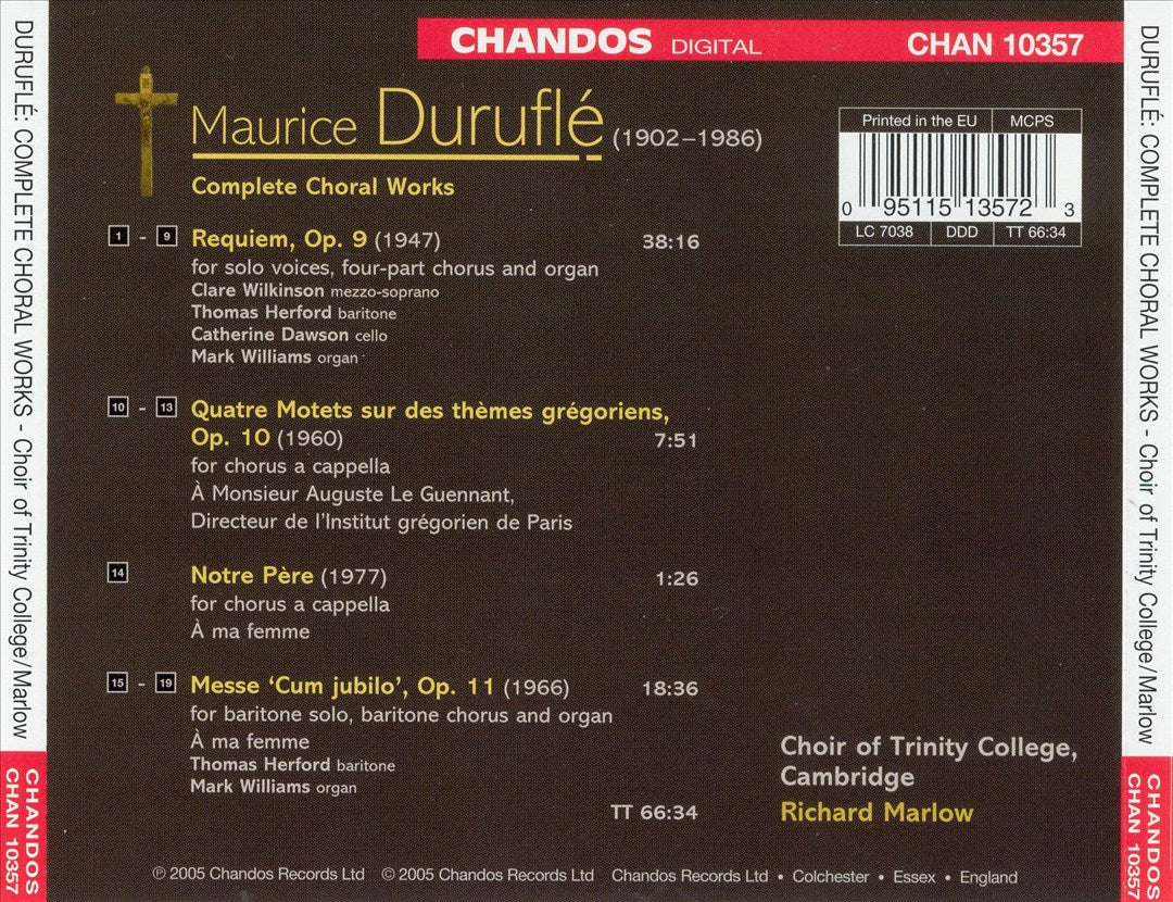 Duruflé: Complete Choral Works cover art