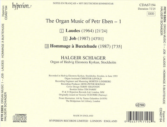 Petr Eben: Job; Laudes; Hommage à Buxtehude cover art