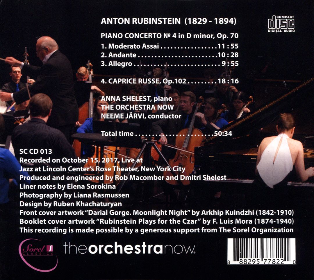 Anton Rubinstein: Piano Concerto No. 4; Caprice Russe cover art