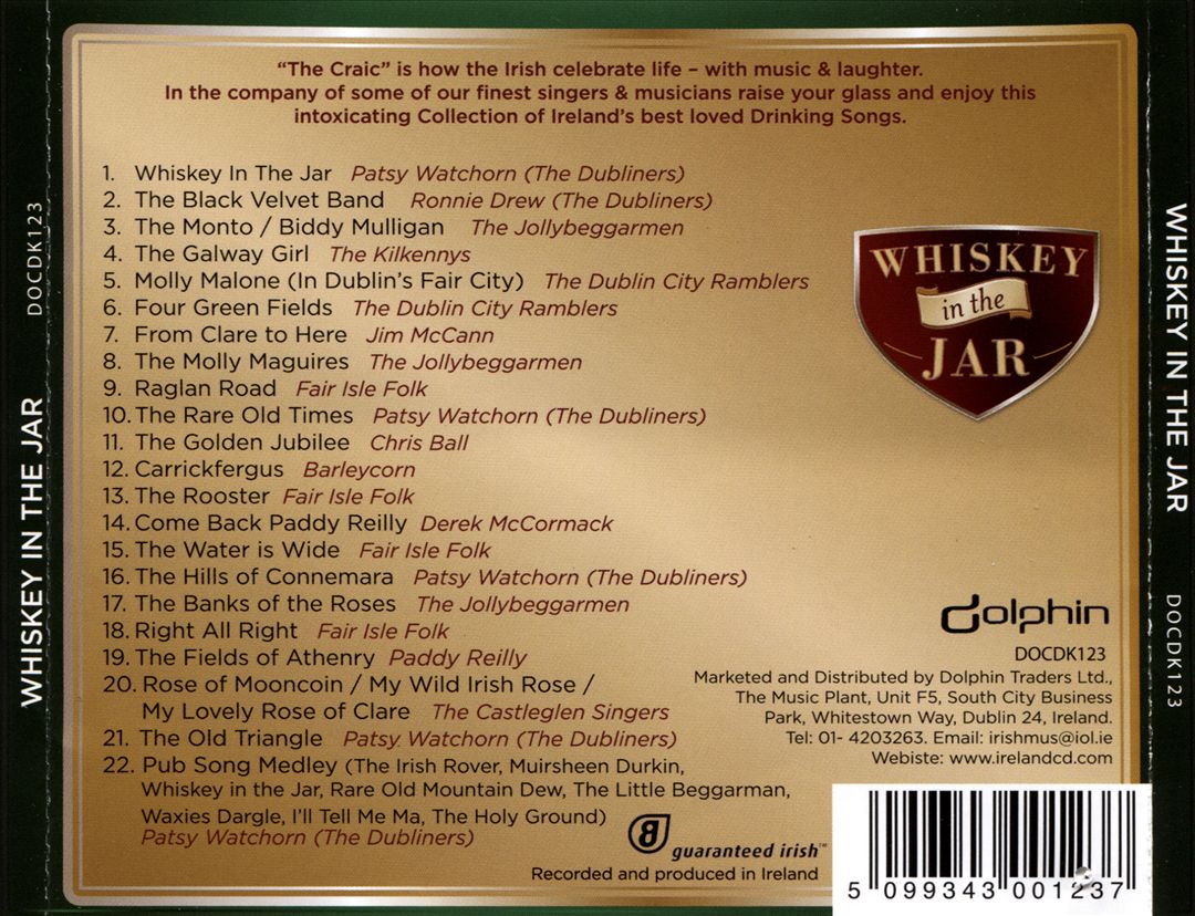 Whiskey in the Jar: 30 Irish Drinking Songs cover art