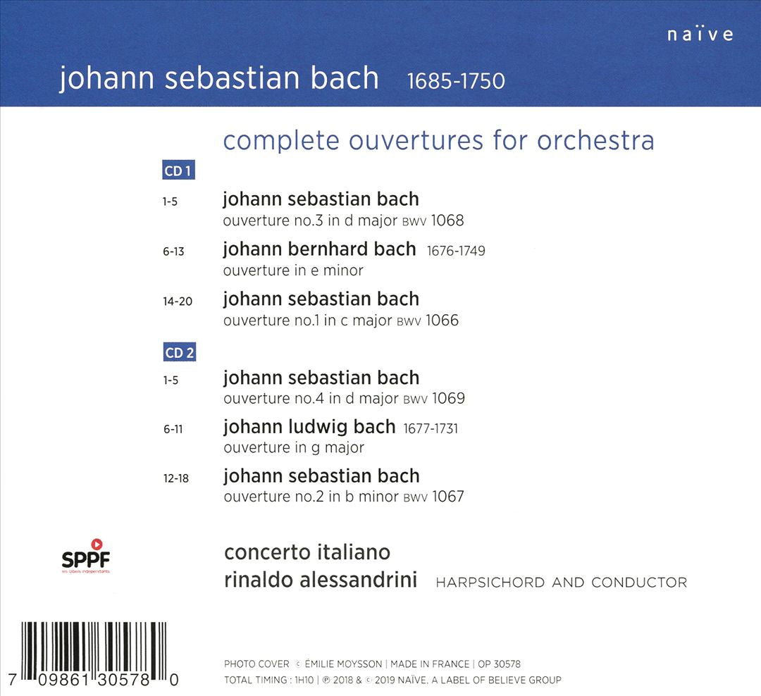 Johann Bach: Ouvertures for Orchestra cover art