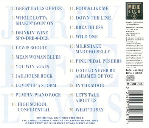 Best of Jerry Lee Lewis [Music Club] cover art