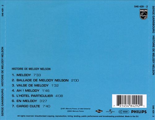 Histoire de Melody Nelson cover art