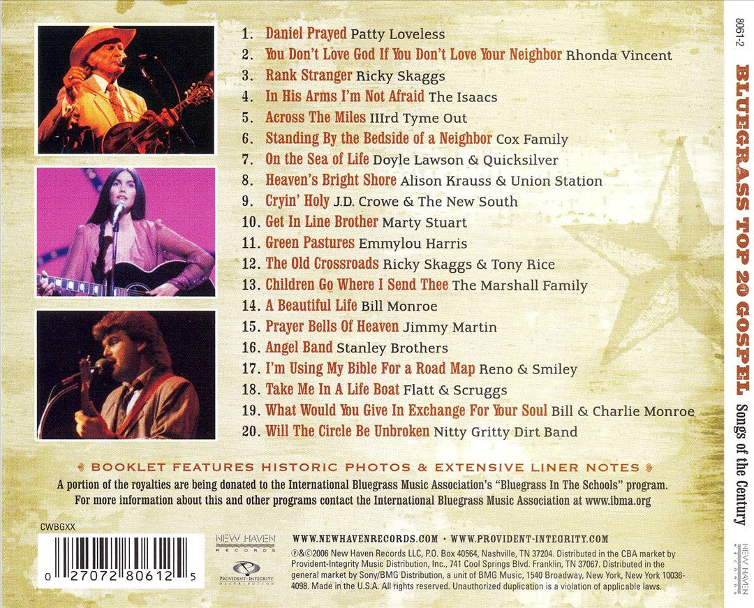 Bluegrass: Top 20 Gospel Songs of the Century cover art