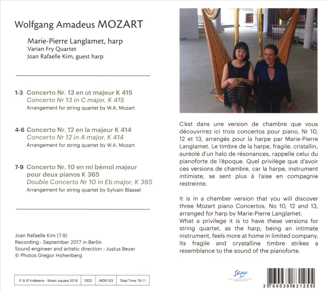 Mozart: Concerto Nr. 13 KV 415; Concerto Nr. 12, KV 414; Double Concerto Nr. 10, KV 365 cover art
