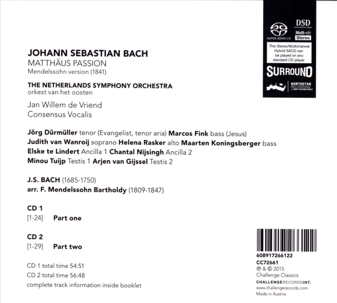 Bach: Matthäus Passion cover art
