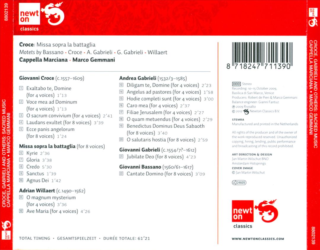 Giovanni Croce: Missa sopra la battaglia cover art