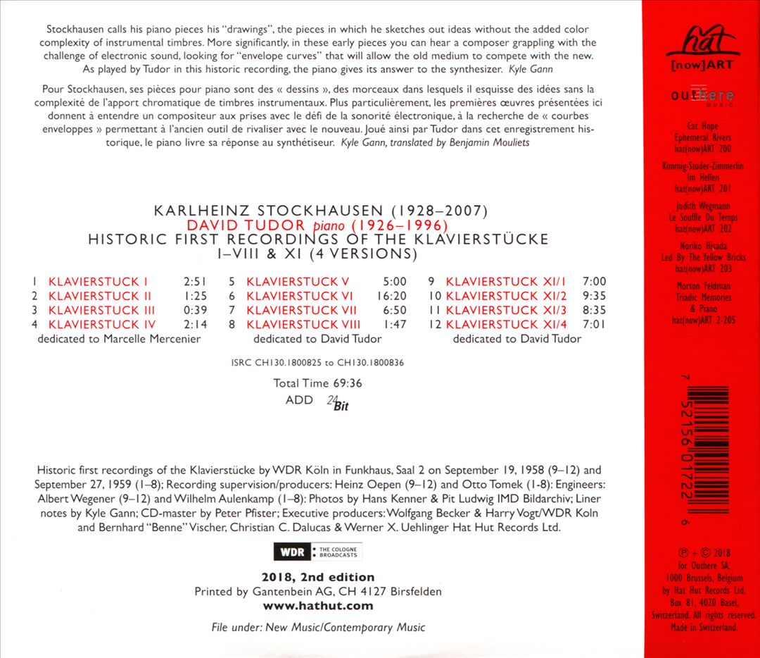 Karlheinz Stockhausen: Historic First Recordings of the Klavierstücke I-VIII & XI cover art