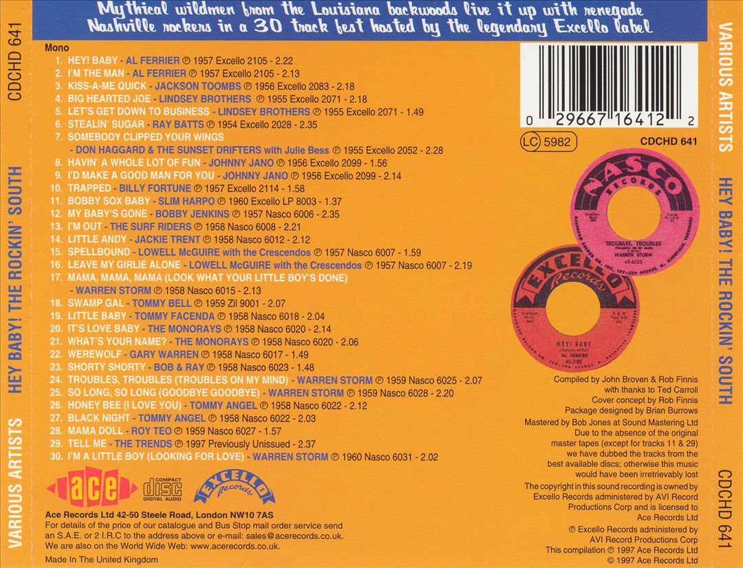 Hey Baby! the Rockin' South cover art
