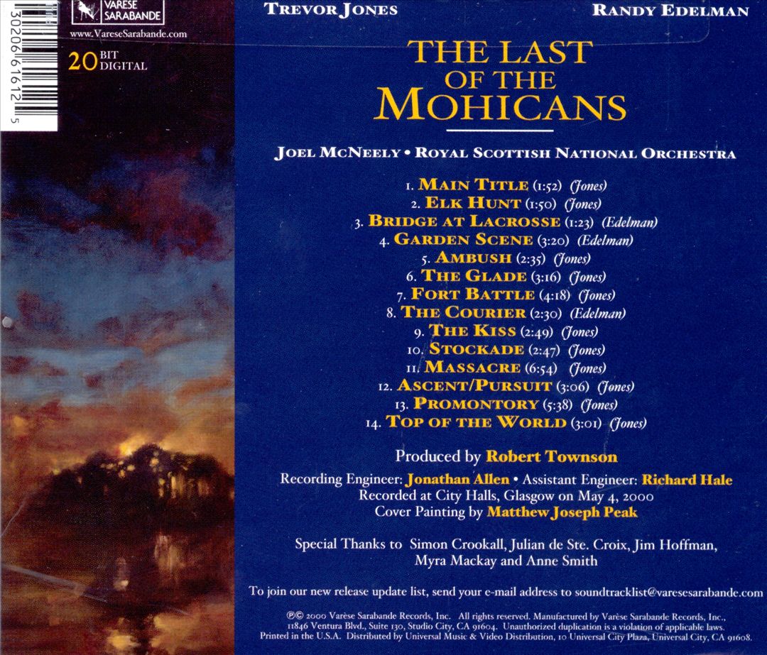 Last of the Mohicans [Original Motion Picture Soundtrack] cover art