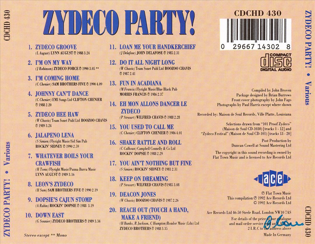 Zydeco Party [Ace] cover art