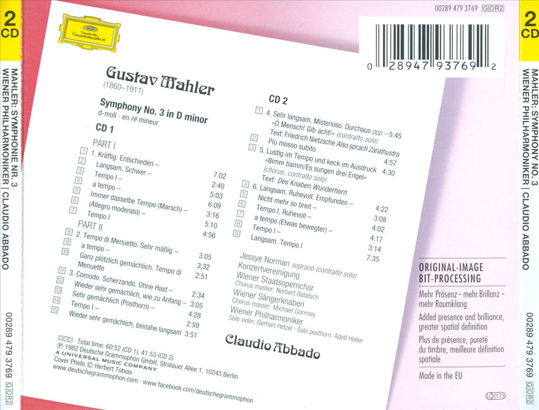 Mahler: Symphonie No. 3 cover art