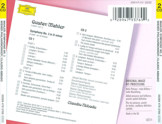Mahler: Symphonie No. 3 cover art