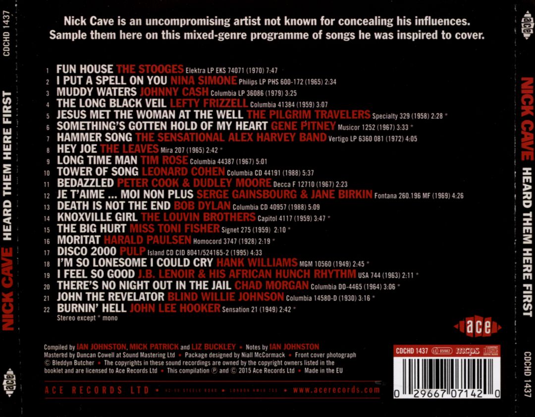 Nick Cave: Heard Them Here First cover art