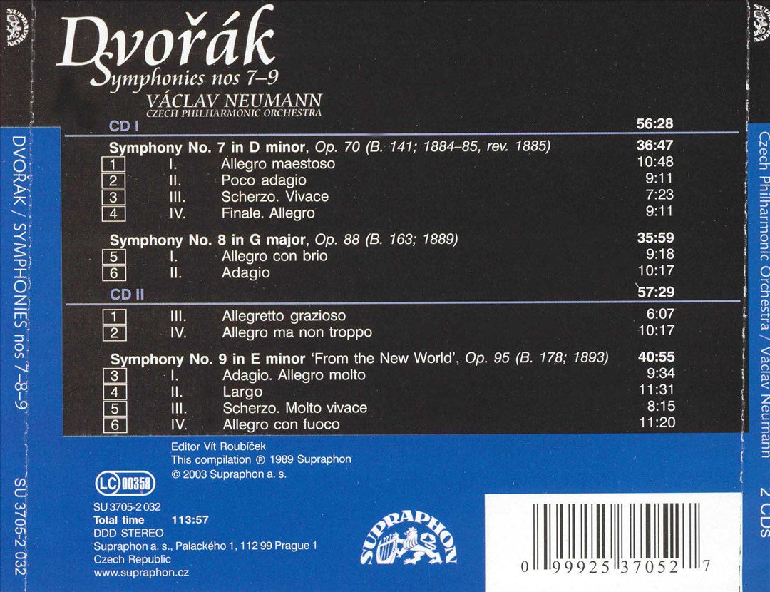 Dvorák: Symphonies Nos. 7-9 cover art