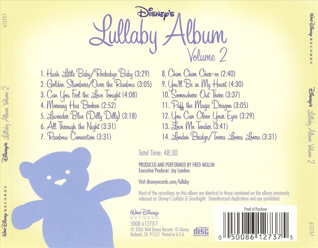 Disney's Lullaby Album, Vol. 2 cover art