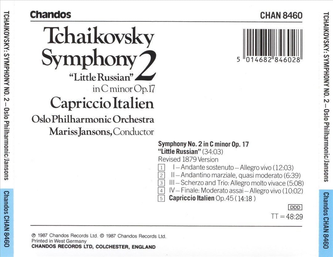 Peter Ilyich Tchaikovsky: Symphony No.2 "Little Russian"/Capriccio Italien cover art