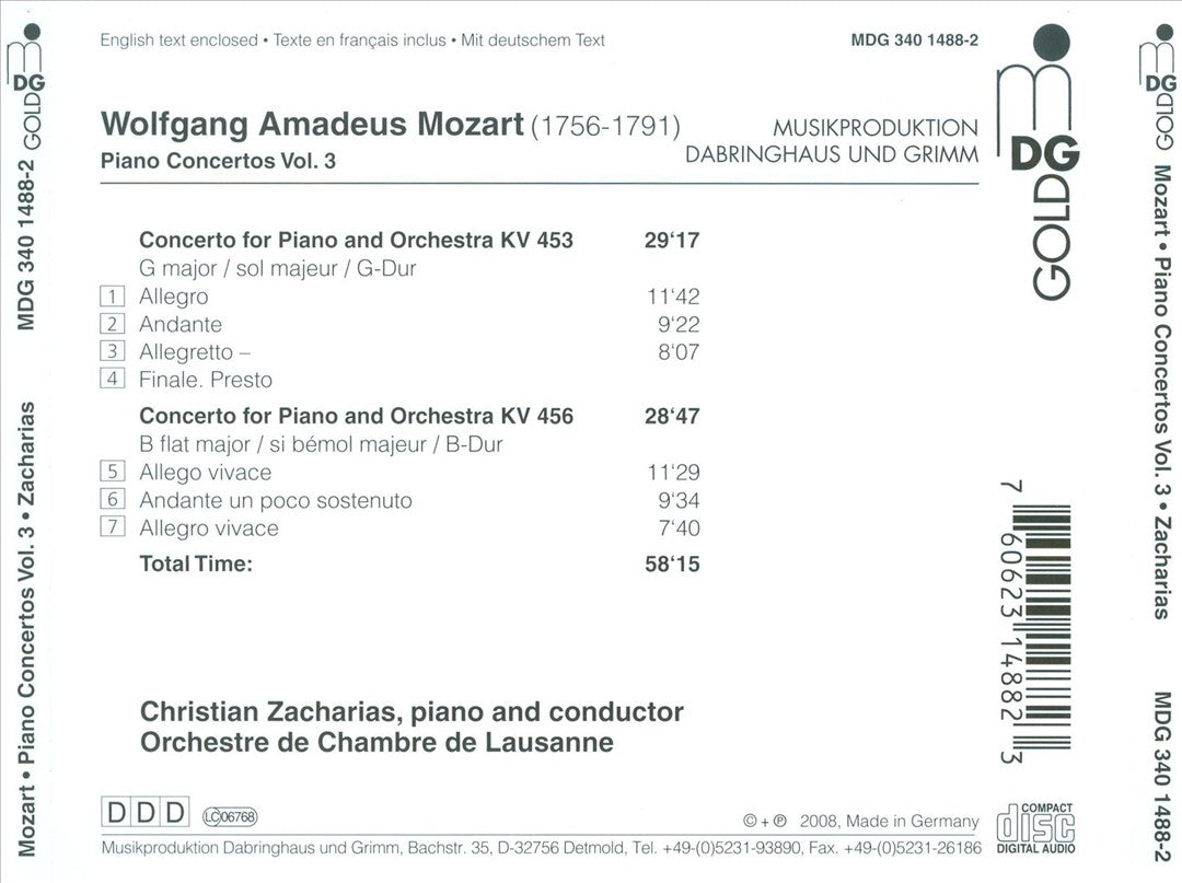 Mozart: Piano Concertos, Vol. 3 cover art