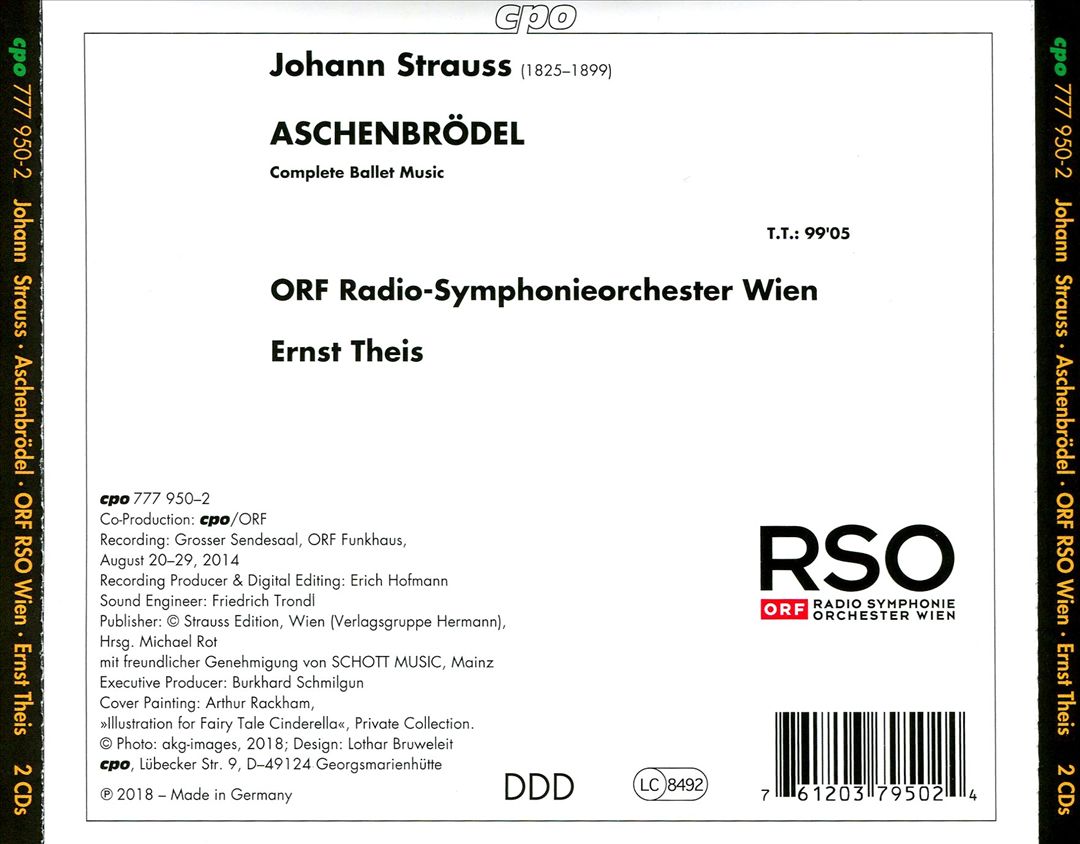 Johann Strauss: Aschenbrödel cover art