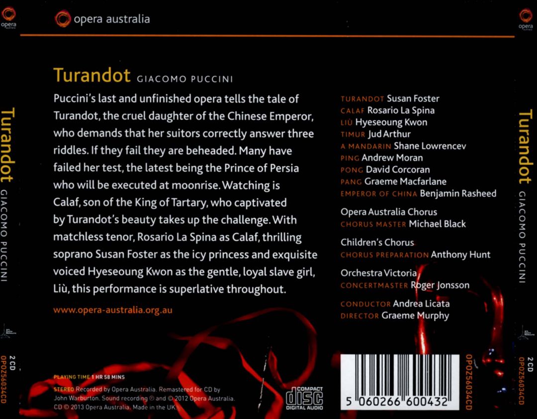 Giacomo Puccini: Turandot cover art