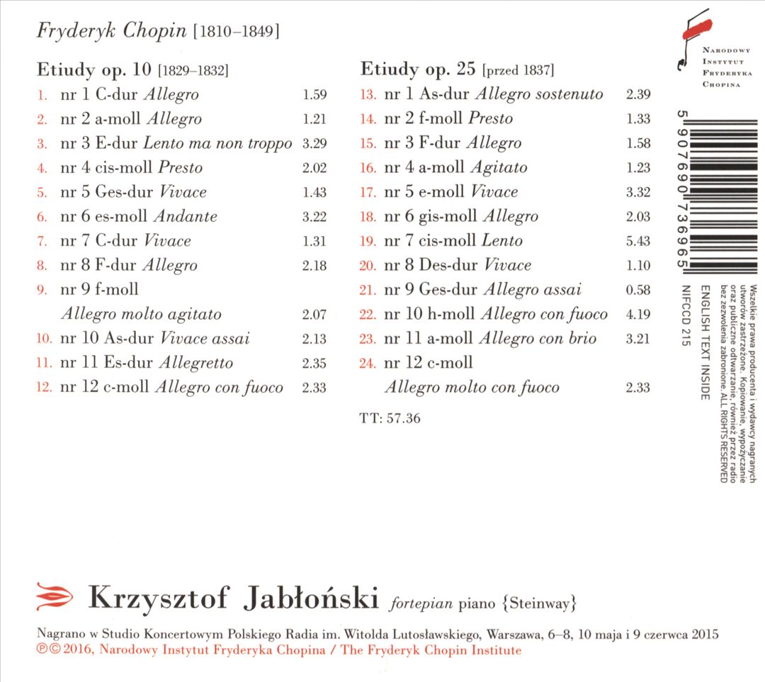 Chopin: Etiudy, Op. 10, 25 cover art