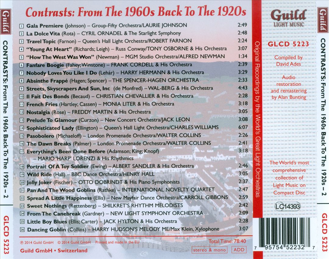 Golden Age of Light Music: Contrasts - From the 1960s Back to the 1920s, Vol. 2 cover art