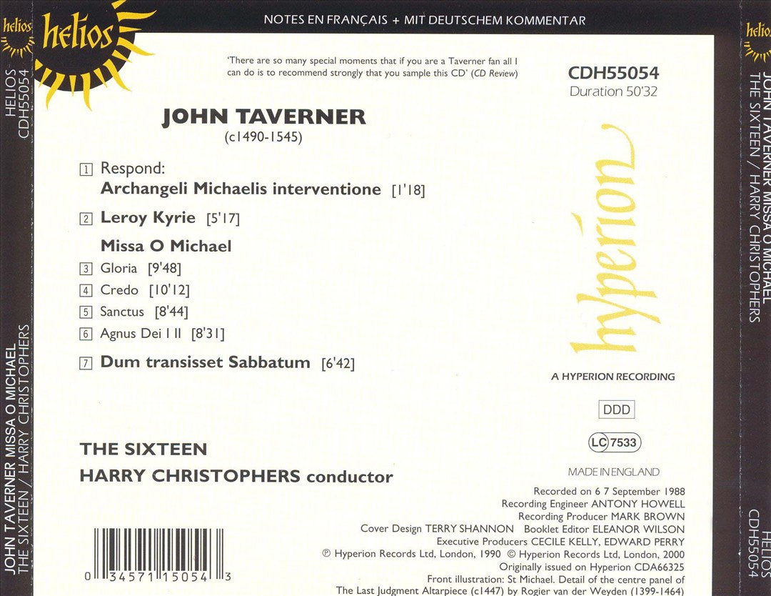 John Taverner: Missa O Michael; Leroy Kyrie; Dum transisset Sabbatum cover art