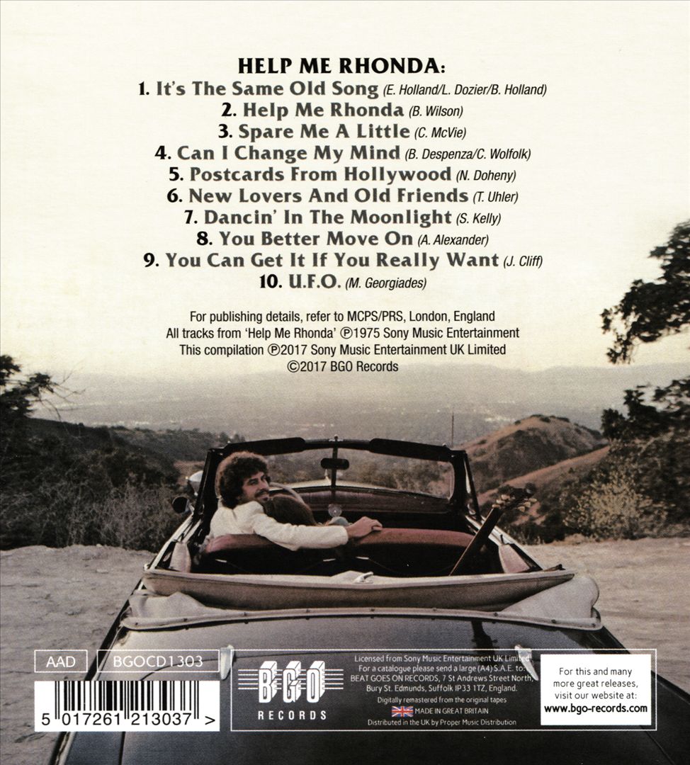 Help Me Rhonda cover art
