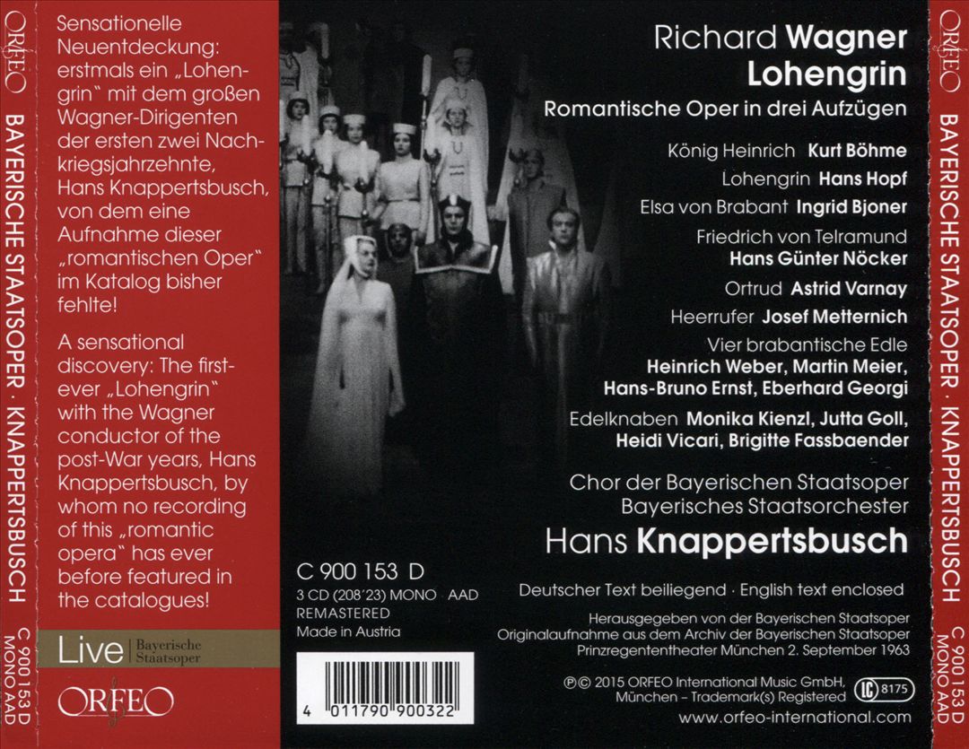 Wagner: Lohengrin cover art