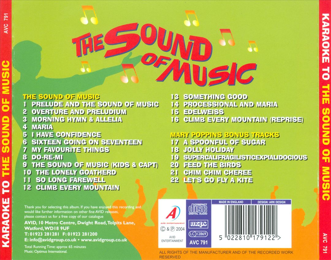 Karaoke to the Sound of Music/Mary Poppins cover art