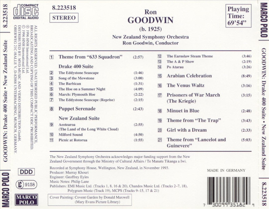 Roy Goodwin: 633 Squadron; Drake 400 Suite; Arabian Celebration; New Zealand Suite cover art