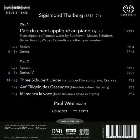 Thalberg: L'Art du Chant cover art