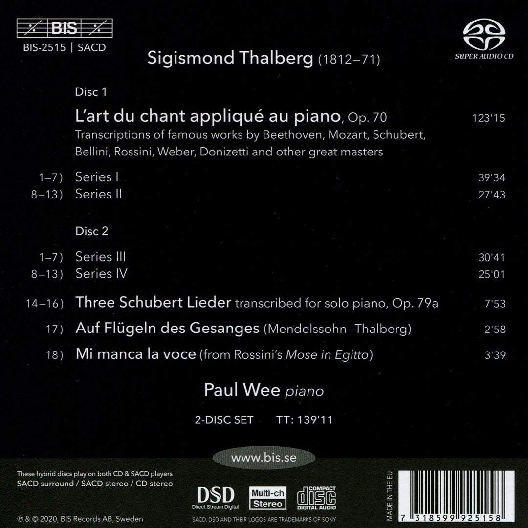 Thalberg: L'Art du Chant cover art