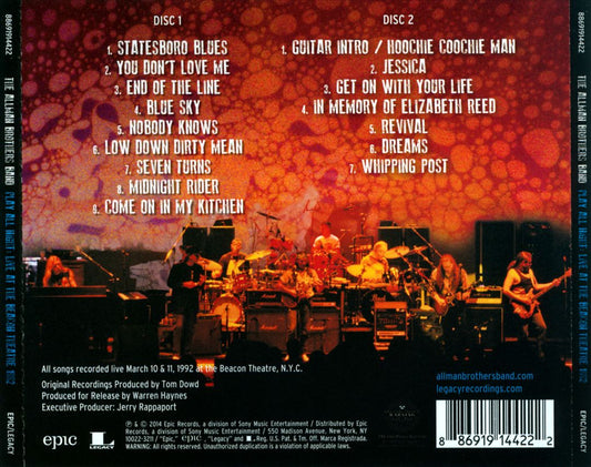 Play All Night: Live at the Beacon Theater 1992 cover art