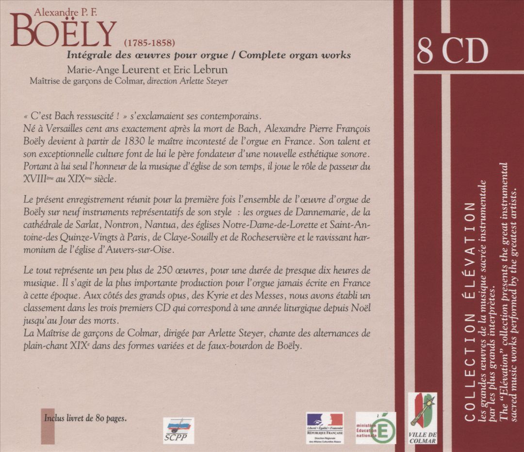 Alexandre P.F. Boëly: Pange Lingue - Intégrale des Oeuvres pour Orgue cover art