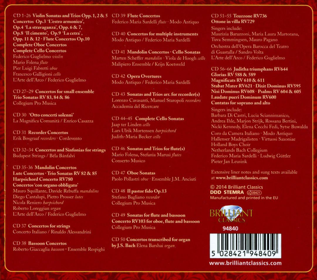 Vivaldi Edition [66 CDs] cover art