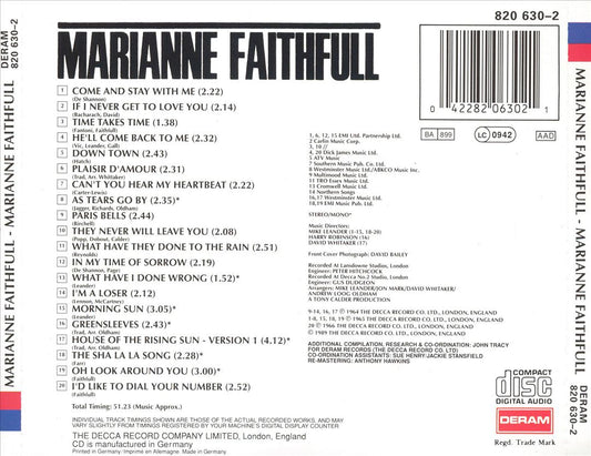 Marianne Faithfull cover art